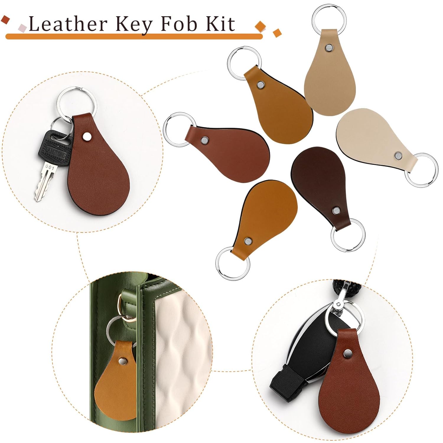 Leather Keychain/ Key Fob